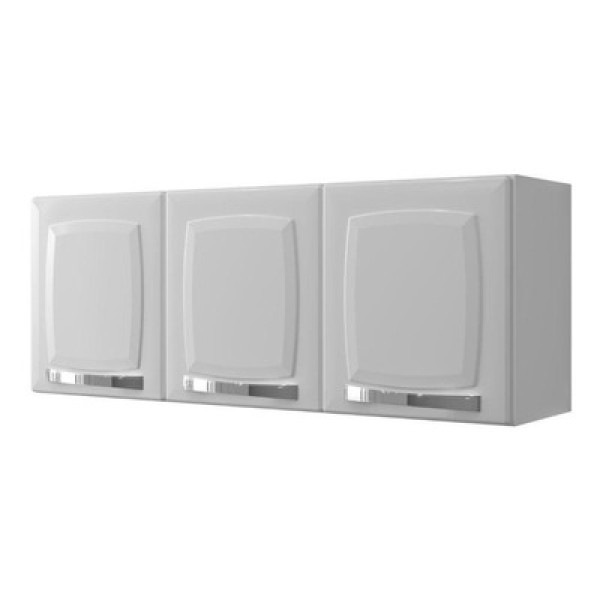 Balcão Multiúso Baixo com 2 Portas Preto Matte Smart