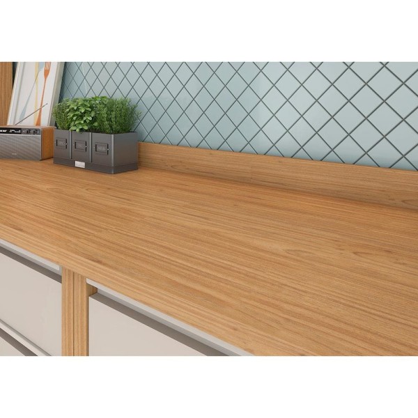 Encontraproduto.com.br - Balcão de Cozinha Itatiaia em Madeira com 1 Porta e 4 Gavetas Off White Lisboa