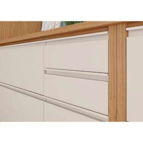Encontraproduto.com.br - Balcão de Cozinha Itatiaia em Madeira com 1 Porta e 4 Gavetas Off White Lisboa