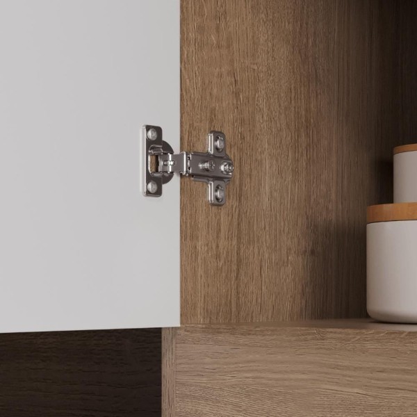 Encontraproduto.com.br - Cozinha Compacta em Madeira 7 Portas 1 Gaveta Branco c/Castanho Madri