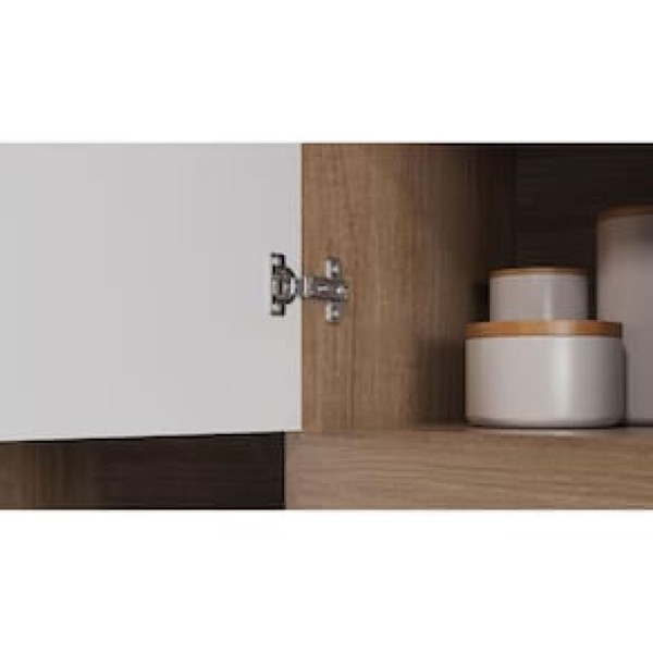 Encontraproduto.com.br - Cozinha Compacta em Madeira 7 Portas 1 Gaveta Branco c/Castanho Madri