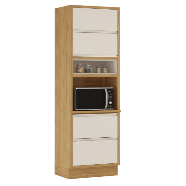 Encontraproduto.com.br - Cozinha Completa Itatiaia Lisboa 280cm em Madeira Off White