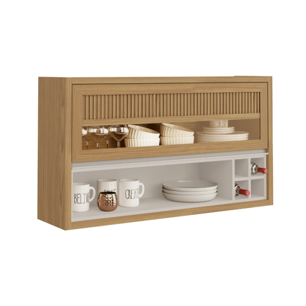 Encontraproduto.com.br - Cozinha Completa Itatiaia Lisboa 280cm em Madeira Off White