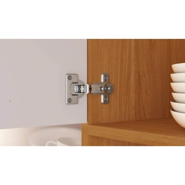 Encontraproduto.com.br - Cozinha Compacta Itatiaia Nápoles 220cm 8 Portas e 3 Gavetas - Cinamomo/Off White