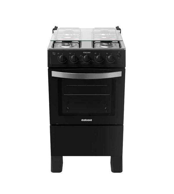 Encontraproduto.com.br - Fogão 4 Bocas Itatiaia Waves New com Acendimento Automático Preto Bivolt