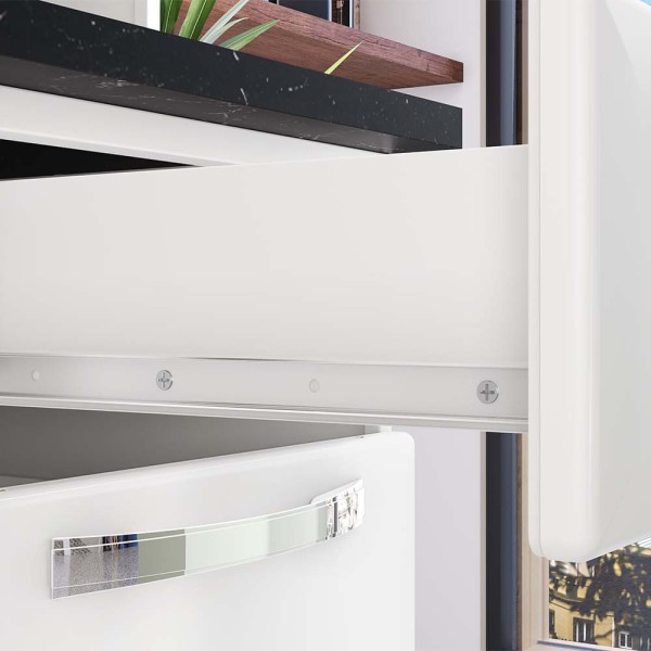 Encontraproduto.com.br - Cozinha Compacta Itatiaia Pratika 120cm 6 Portas e 2 Gavetas em Aço - Branco