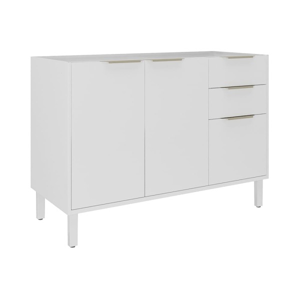 Encontraproduto.com.br - Balcão Itatiaia Branco Renova sem Tampo com 3 Portas e 2 Gavetas