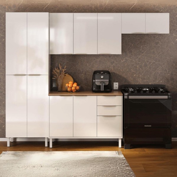 Encontraproduto.com.br - Cozinha Completa Itatiaia Renova Branco com 4 Peças