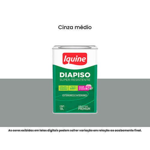 Encontraproduto.com.br - Tinta Premium Acrílica Fosco Piso Cinza Médio 18L Diapiso