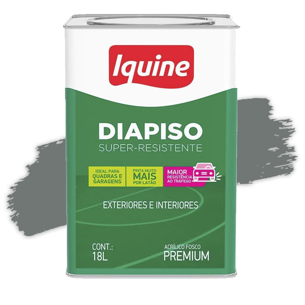 Encontraproduto.com.br - Tinta Premium Acrílica Fosco Piso Cinza Médio 18L Diapiso