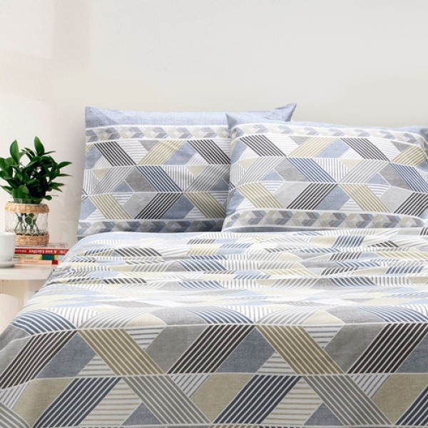 Jogo de Cama Solteiro Santista Royal 3 Peças Azul