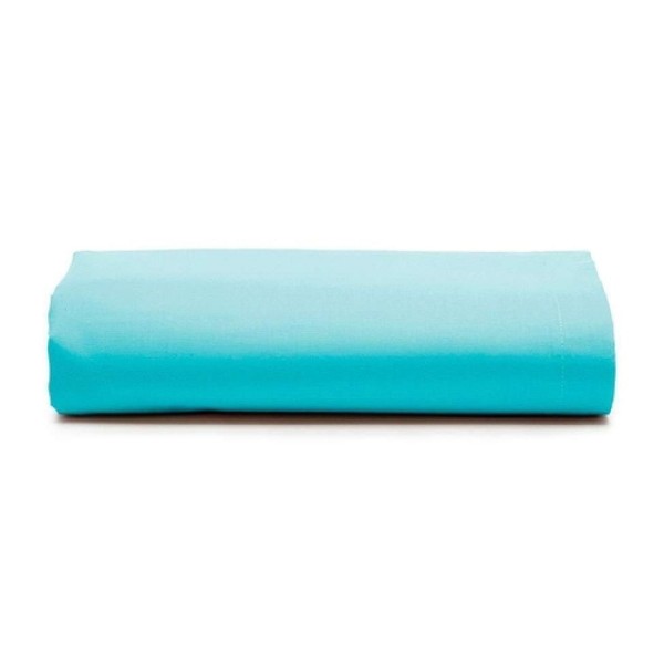 Encontraproduto.com.br - Lençol sem Elástico Solteiro Turquesa 150 fios Santista Prata