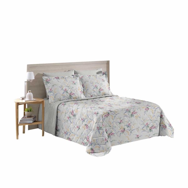 Encontraproduto.com.br - Cobreleito Solteiro Royal Vivian Santista Indigo 2 peças
