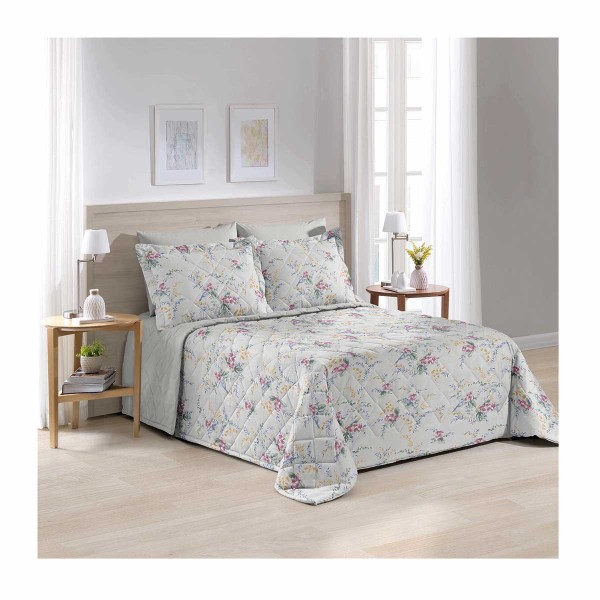 Encontraproduto.com.br - Cobreleito Solteiro Royal Vivian Santista Indigo 2 peças