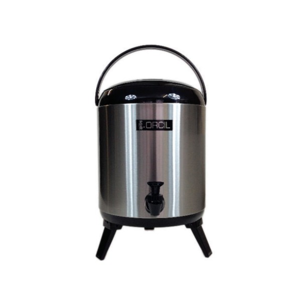 Botijão Térmico Para Bebidas Inox 7,7L Preto BT77P Orcil