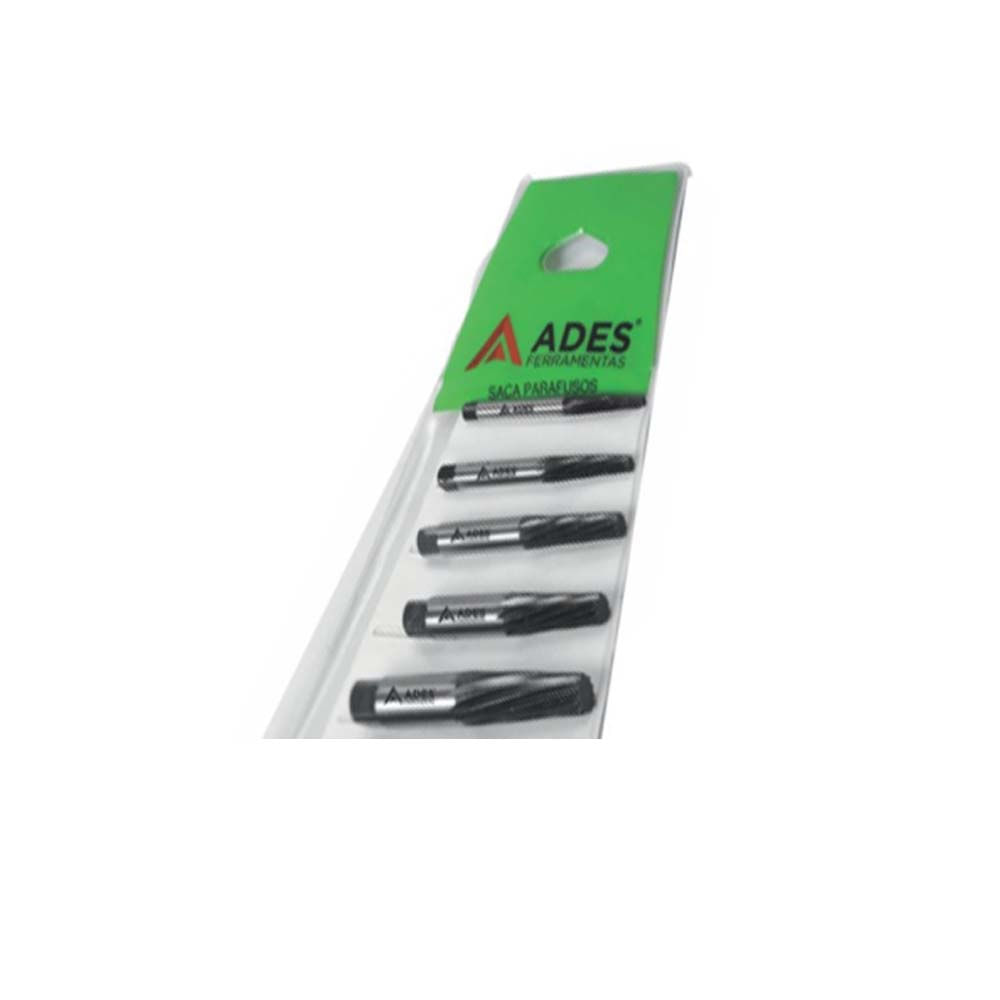 Encontraproduto.com.br - Extrator parafuso 2 a 11mm Ades 01028301097 com 5 peças
