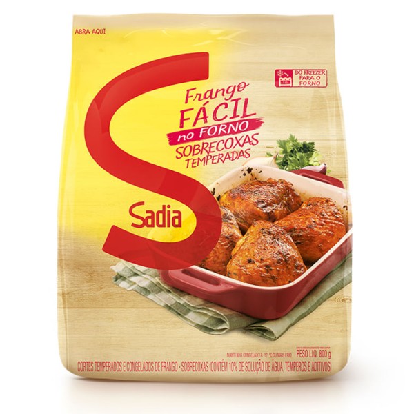 Encontraproduto.com.br - Sobrecoxa Assa Fácil Sadia Congelada Pacote com 800g