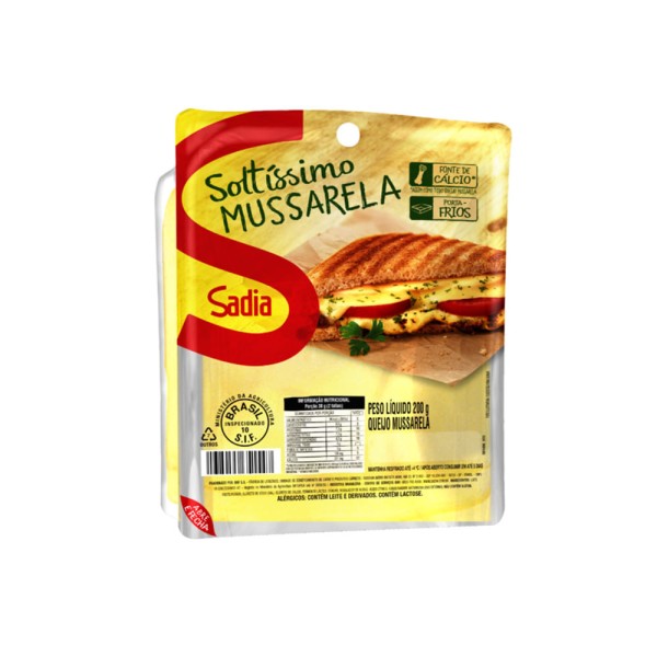 Encontraproduto.com.br - Queijo Mussarela Soltíssimo SADIA Fatiado Pacote à Vácuo 200g