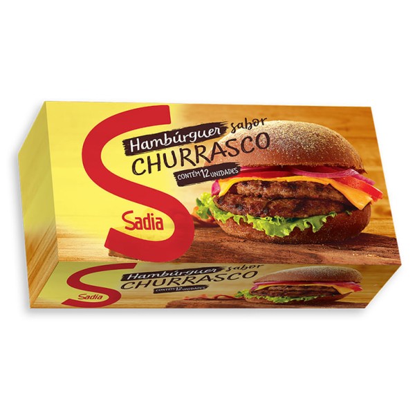 Encontraproduto.com.br - Hambúrguer Bovino Sadia Churrasco Caixeta com 672g