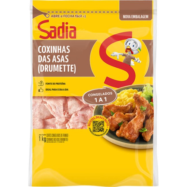 Coxinha da Asa de Frango Sadia Congelada Pacote com 1kg