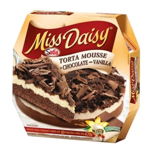 Torta Sadia Miss Daisy Mousse de Chocolate com Vanilla 470g