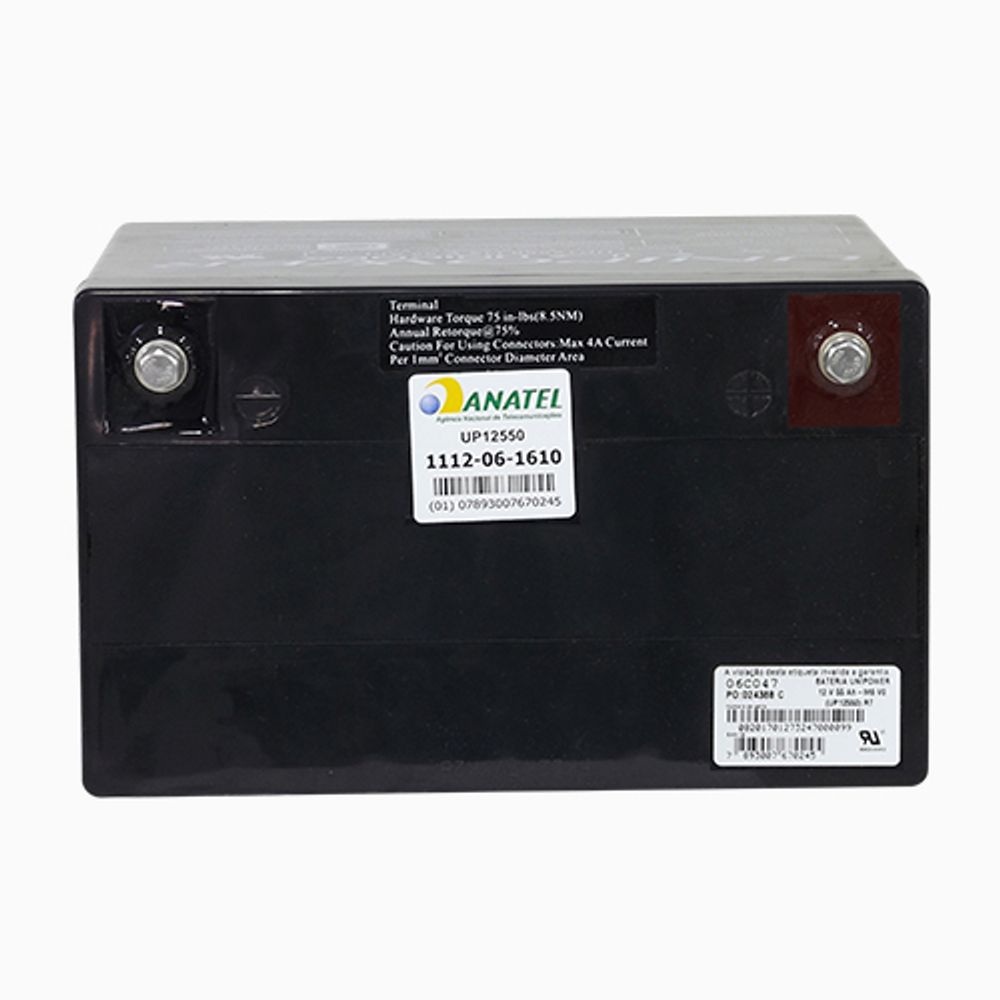 Encontraproduto.com.br - Bateria Selada VRLA 12V 56Ah M6 UP12550 RT Unipower