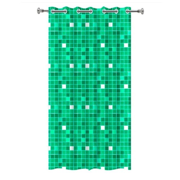 Cortina De Box Pastilha Verde C- Ilhos