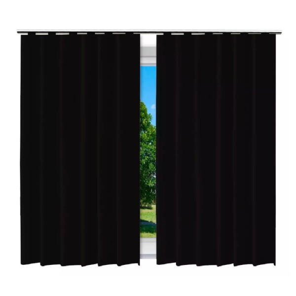 Encontraproduto.com.br - Cortina Corta Luz Blecaute Blackout Preta 2,80x2,50 M Lhós Cor Branco