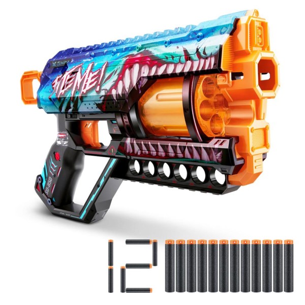 Encontraproduto.com.br - Lançador X-shot Skins Griefer com 12 Dardos - Shark Thrasher