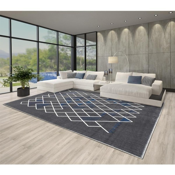 Encontraproduto.com.br - Tapete Para Sala Lyre Anil 3,00x4,00 São Carlos