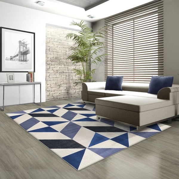 Tapete 150X200Cm Lyre Tapetes São Carlos Azul
