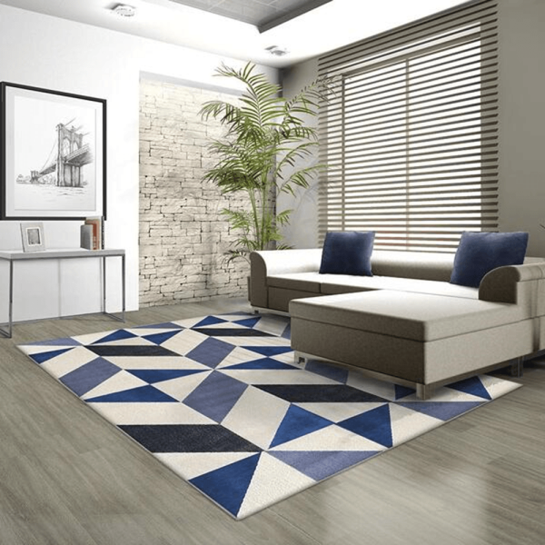 Tapete 150X200Cm Lyre Tapetes São Carlos Azul