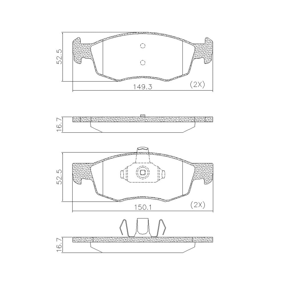 Encontraproduto.com.br - Kit Pastilha Freio Fiat Strada 1.3 1.4 8v  Teves 2020 a 2023 Dianteira Frasle PD2226