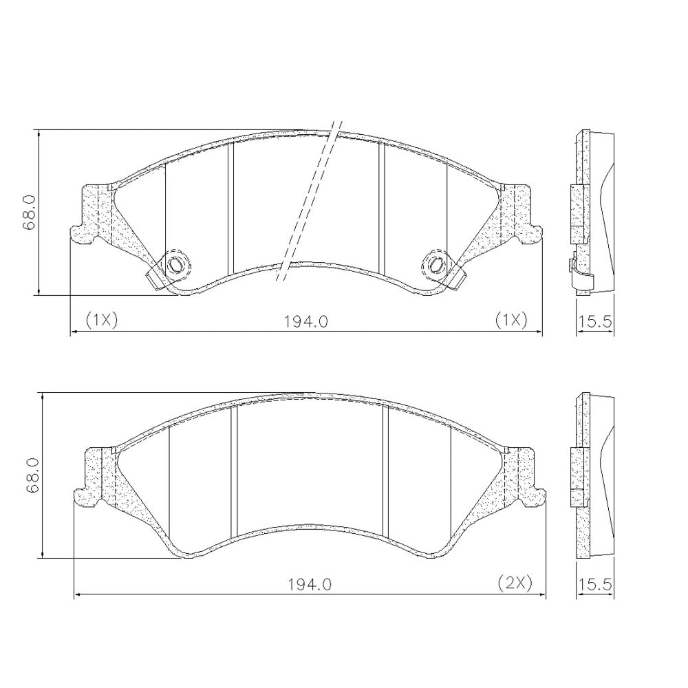 Encontraproduto.com.br - lonaflex  pastilha p1434 ford ranger     / UN / Lonaflex