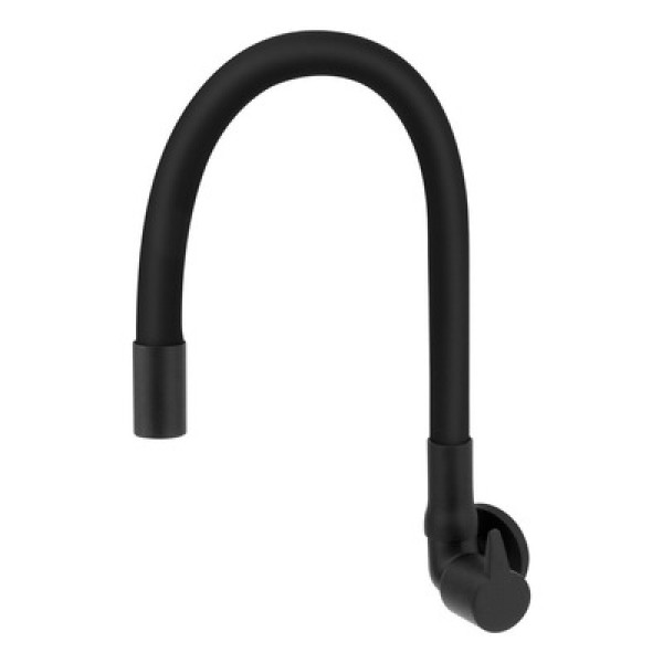 Encontraproduto.com.br - Torneira Para Cozinha Gourmet Flexível All Black De Parede