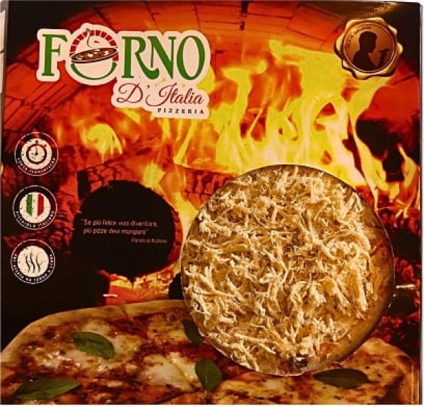 Pizza FORNO D ITÁLIA Pré Assada Mussarela, Requeijão e Frango Congelada 500g