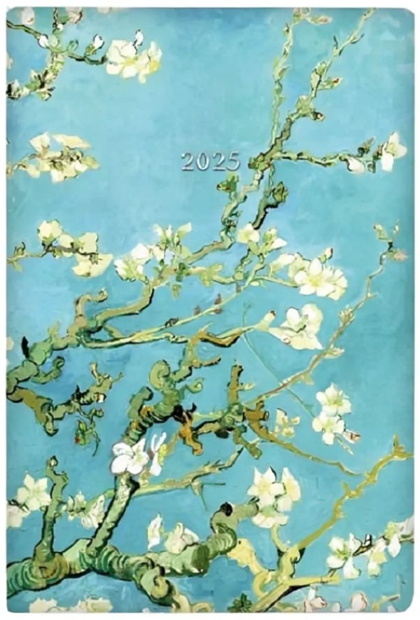 Encontraproduto.com.br - Agenda Semanal 2025 Costurada Amendoeira Em Flor