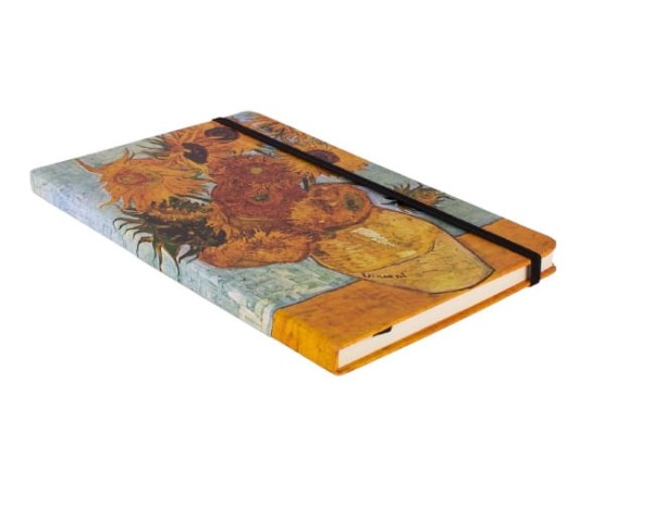 Encontraproduto.com.br - Caderneta De Anotações Handbook Capa Dura Vaso Com 12 Girassóis Sem Pauta 14x21cm Folk Books