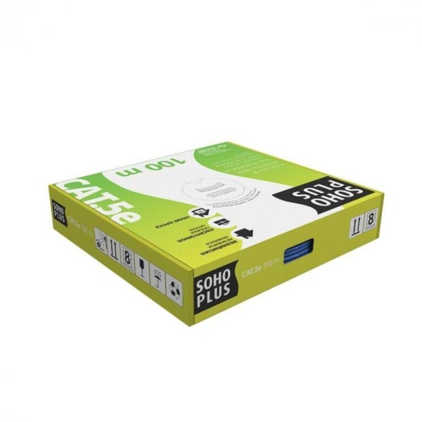 Encontraproduto.com.br - Cabo LAN U/UTP CAT.5E 24 AWG 4 Pares CMX Caixa C/ 100 Metros Preto 100% Cobre 23200185