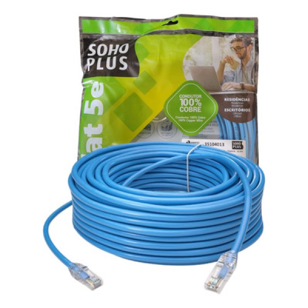 Encontraproduto.com.br - Patch Cord Furukawa Cat5E Cmx 20M Azul 35104013