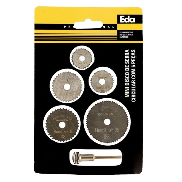 Encontraproduto.com.br - Mini Discos De Serra Circular - 6 Peças - Eda