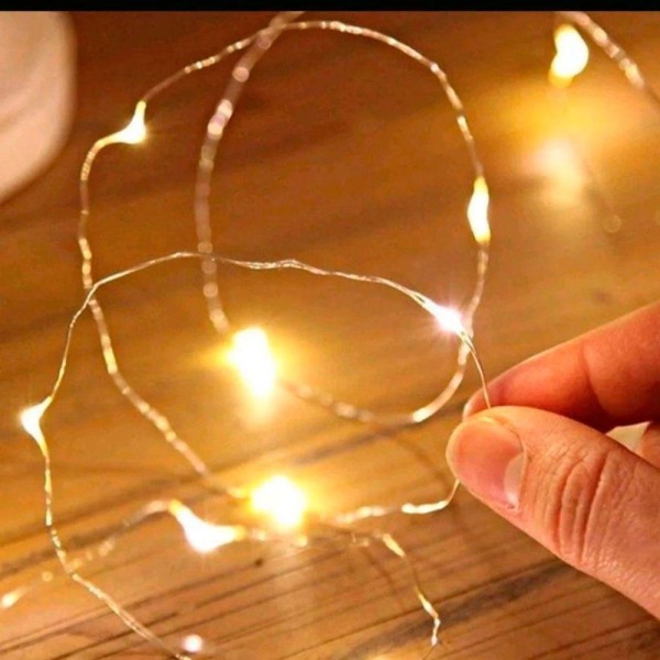 Encontraproduto.com.br - Fio De Fada 30 Lâmpadas Cordão Luz Led Amarelo 3 Metros