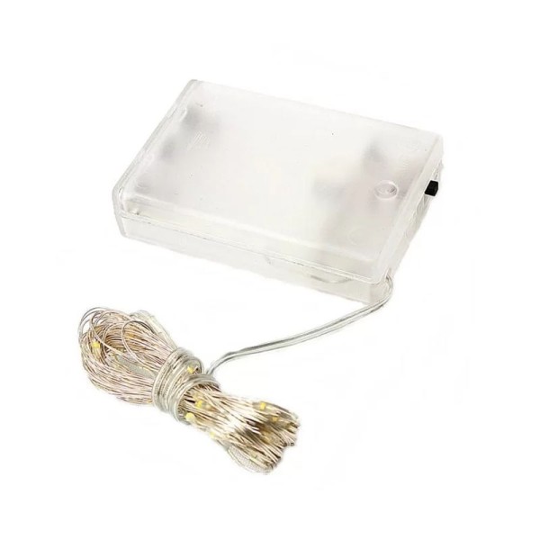 Encontraproduto.com.br - Fio De Fada 30 Lâmpadas Cordão Luz Led Amarelo 3 Metros