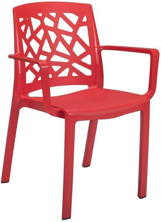 Encontraproduto.com.br - Poltrona Grosfillex Stuart Vermelho