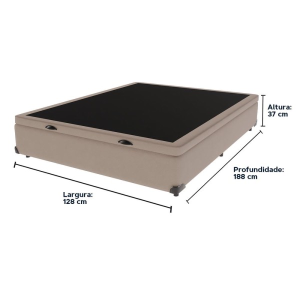 Encontraproduto.com.br - Cama Box King Preto Com Base Baú Marrom Classic Anjos