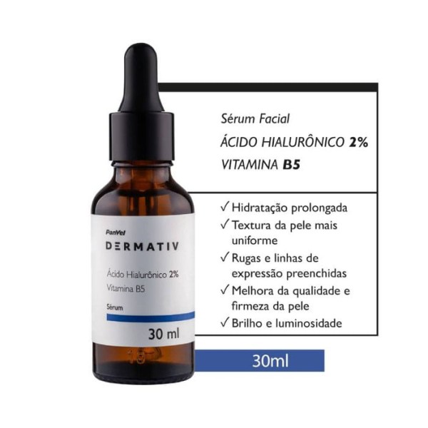 Encontraproduto.com.br - Sérum Ácido Hialurônico 2% + B5 Panvel Dermativ 30ml