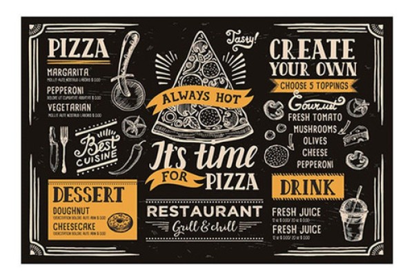 Tábua retangular em vidro Dynasty Pizza 40x30cm