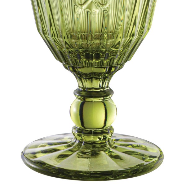 Encontraproduto.com.br - Jogo de taças em vidro LHermitage Fratello 330ml 6 peças verde