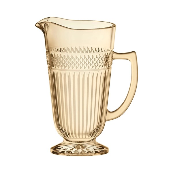Encontraproduto.com.br - Jarra Palace de Vidro Ambar 1,2L Luster Lhermitage