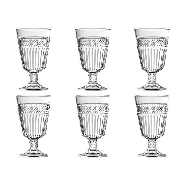 Encontraproduto.com.br - Jogo De Taças Para água Em Vidro Palace Com 6 Peças 330ml Lhermitage
